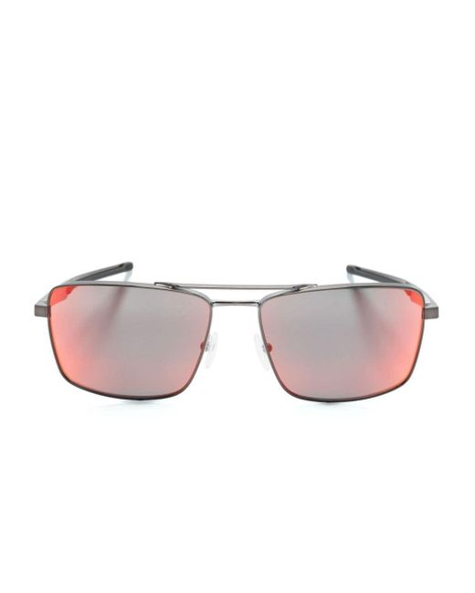 Ferrari Pink Rectangle-frame Mirrored Sunglasses for men