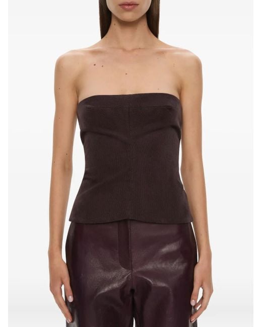 Christopher Esber Black Corduroy Sculptured Bustier