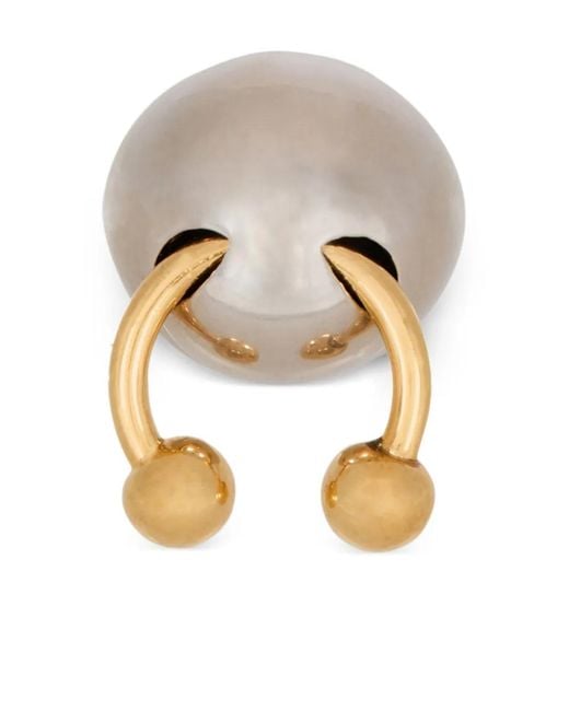 Balmain White Kugelförmiger Piercing-Ring