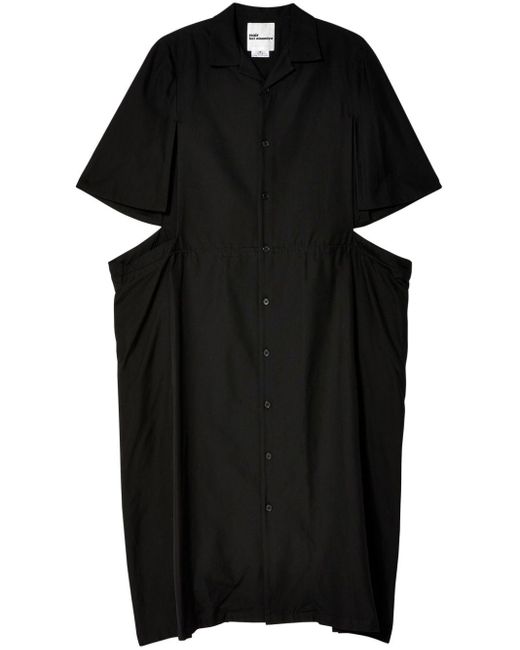 Vestido camisero con aberturas Noir Kei Ninomiya de color Black
