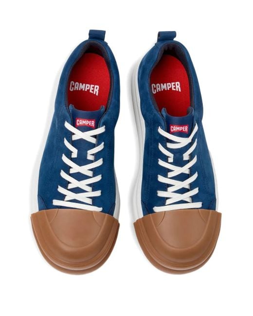 Camper Blue Leather-Toe Cap Sneakers for men
