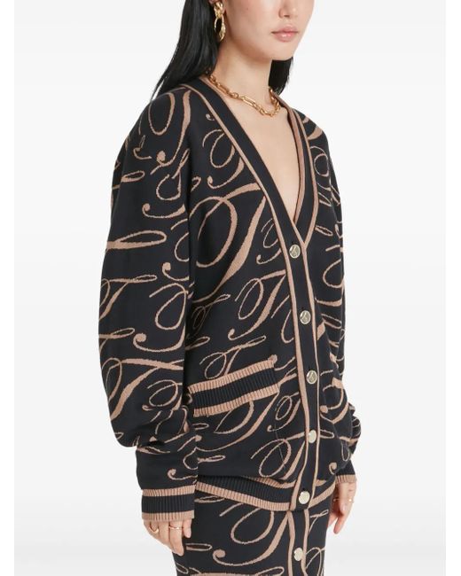 Temperley London Black T-Logo Mania Cardigan