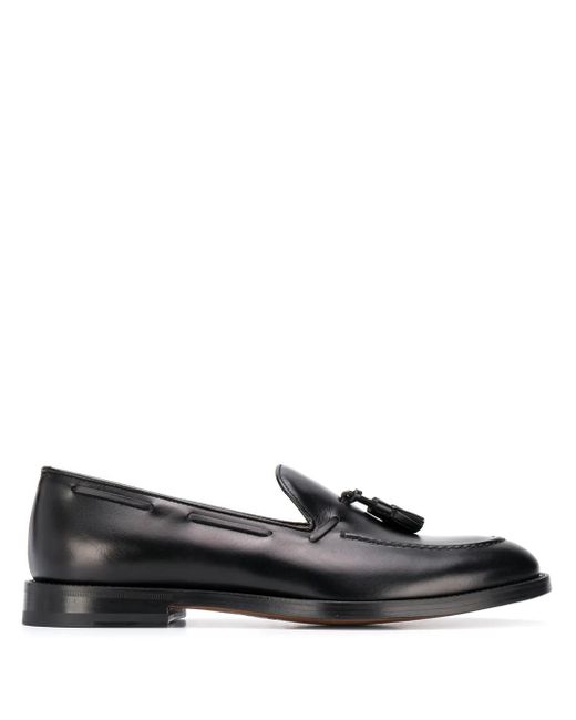 Scarosso Black William Tassel Loafers for men