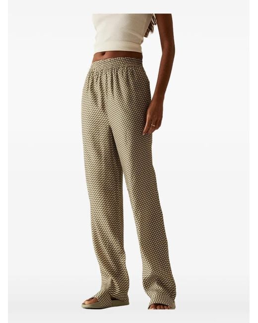 Kith Natural Ida Monogram Silk Trousers