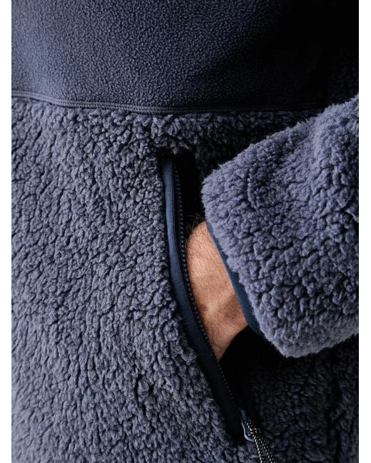 Rossignol Blue All Track Fleece-Sherpa Jacket for men
