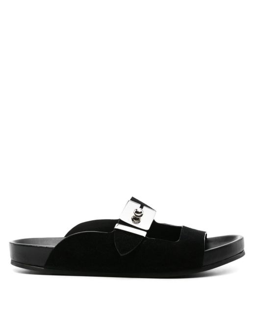 Lanvin Black Tinkle Suede Sandals for men