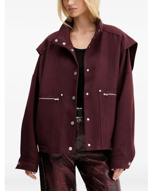 Gestuz Purple Gzdiaz Zip-Detail Jacket