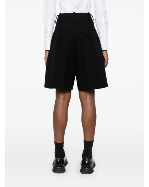 Jil Sander Black Double Cotton Shorts