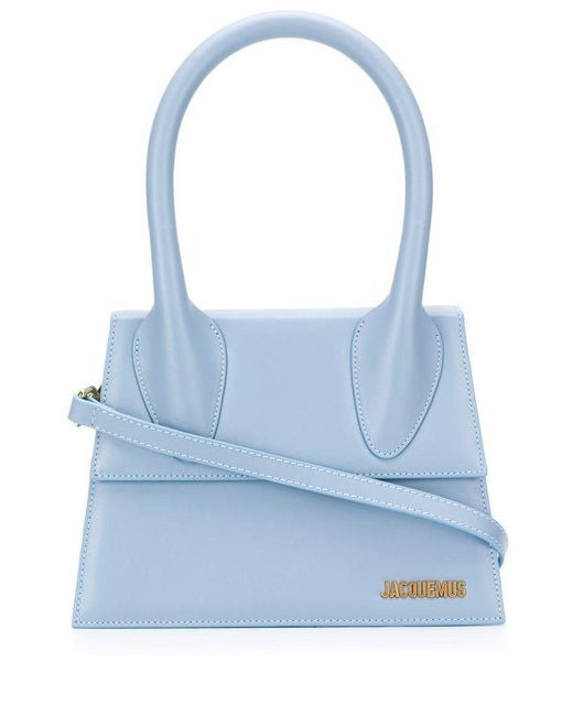 Jacquemus Le Grand Chiquito Bag In Light Blue Leather