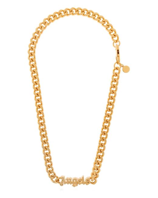 Palm Angels Metallic Logo Chain Necklace