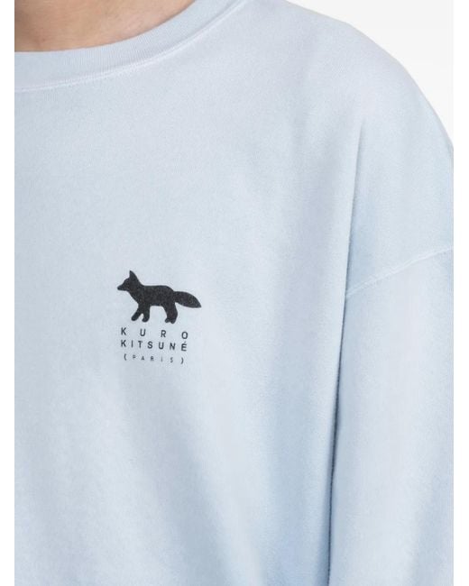 Maison Kitsuné Blue X Kuro Sunfaded Fox Sweatshirt for men