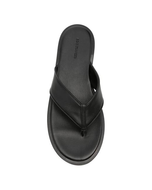 Dear Frances Black Capri Flat Sandals