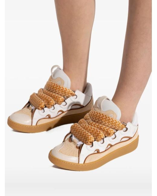 Lanvin Natural Curb Sneakers
