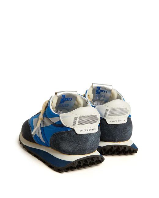 Golden Goose Deluxe Brand Blue Retro-Inspired Marathon Sneakers With Star Logo for men