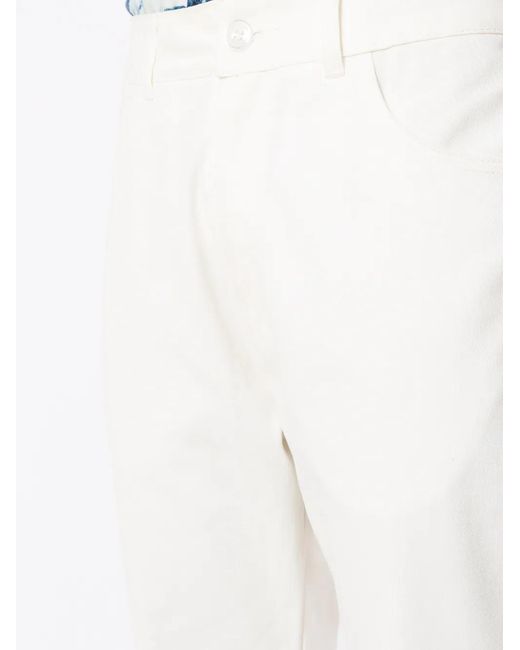 Amir Slama White Straight-Leg Cotton Trousers for men