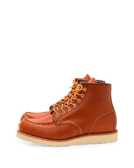 Red Wing Brown Classic Moc Boots for men