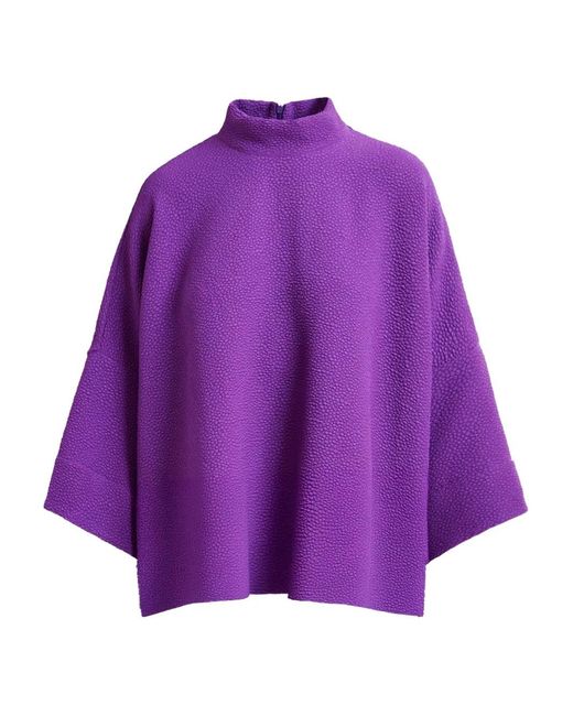 Essentiel Antwerp Purple High-Neck Blouse
