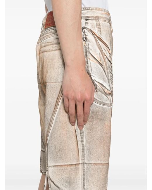 JUNTAE KIM Natural Printed Corset Shorts for men