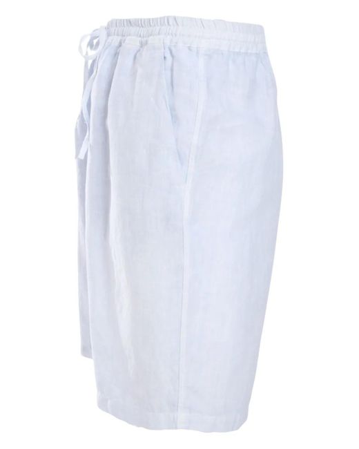 120% Lino Blue Drawstring Shorts for men