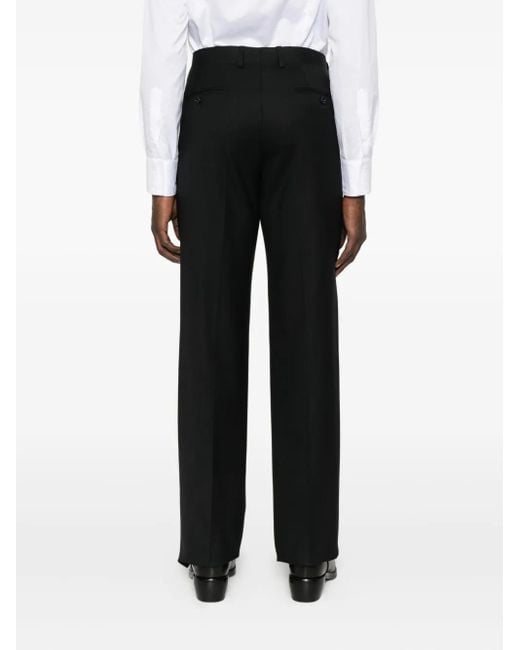 メンズ Lardini センタープレス パンツ Black
