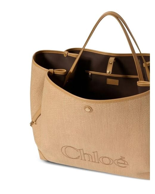 Chloé Natural Large Clover Double Carry Bag