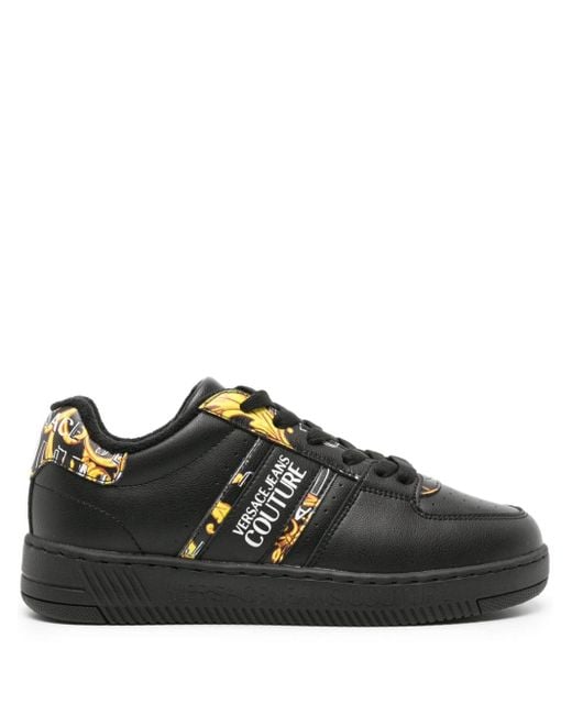 Versace Black Meyssa Leather Sneakers