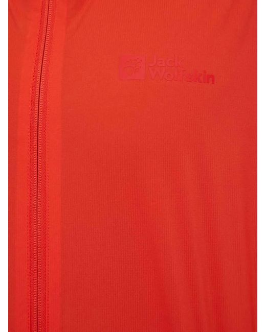 Jack Wolfskin Red Hooded Zip Jacket for men