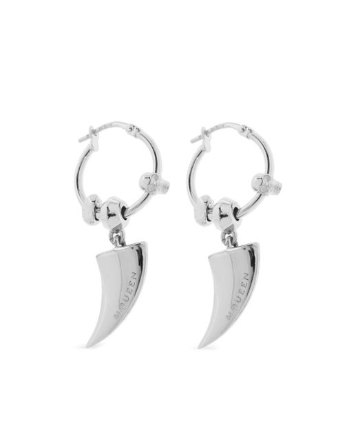 Alexander McQueen White Tiger Claw Earrings