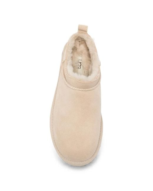 Ugg Natural Classic Micro Pull-Tab Ankle Boots