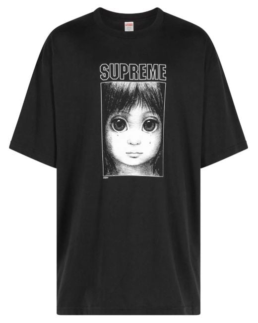 Supreme Black X Margaret Keane Teardrop T-Shirt