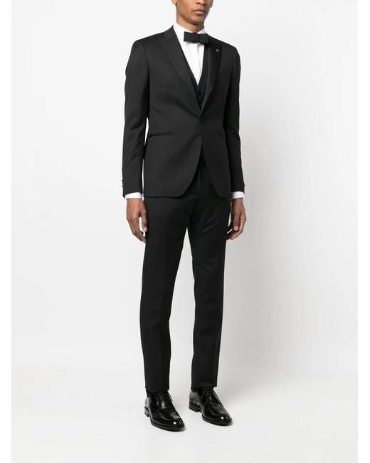 Tagliatore Black Smoking Suit for men