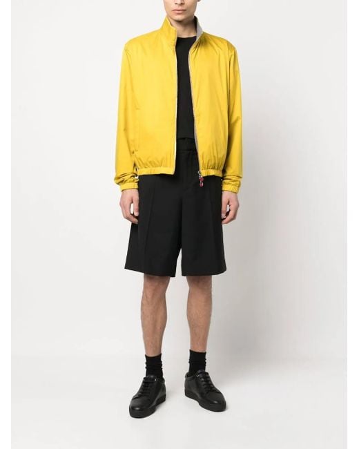Kiton Yellow Funnel Neck Bomber Jacket for men