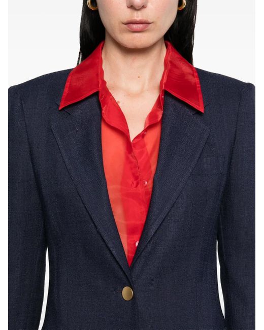 Tagliatore Blue Button Single-Breasted Blazer
