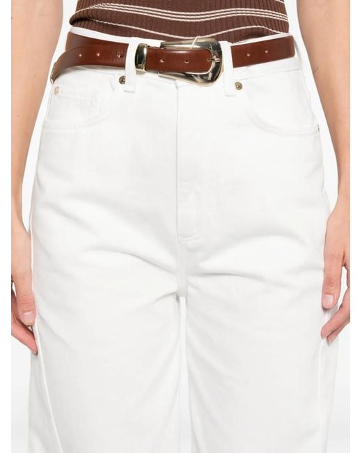 Sandro White Five-Pockets Cotton Jeans