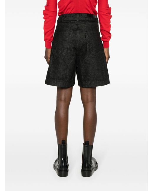 Short en jean à taille ceinturée Sacai en coloris Black