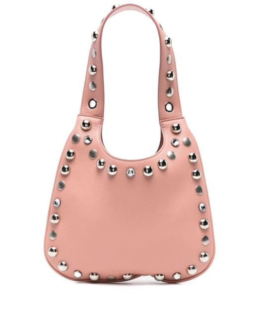 Panconesi Pink Small Diamanti Saddle Bag