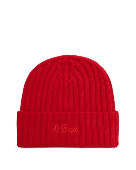 Mc2 Saint Barth Wengen Logo-Embroidered Wool Beanie Hat