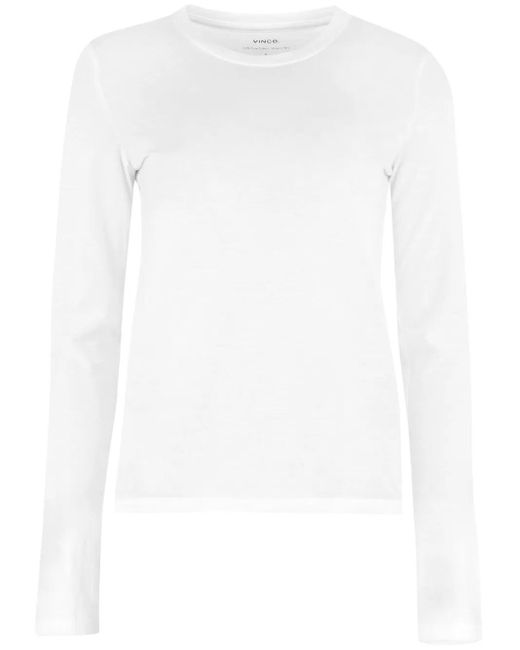Vince White Cotton T-Shirt