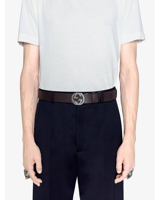 Gucci Reversible Signature Belt in Black for Men - Save 5% - Lyst