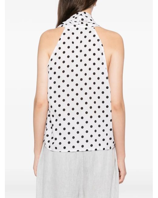 BLAKLACE White Polka-Dot Blouse