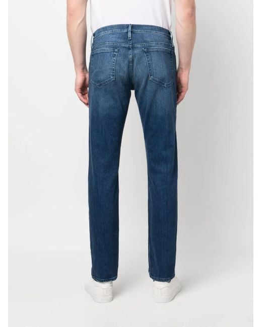 FRAME Blue Slim-Cut Low-Rise Jeans for men