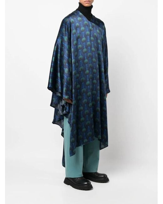 Chemise En Soie À Imprimé Géométrique OZWALD BOATENG en coloris Blue