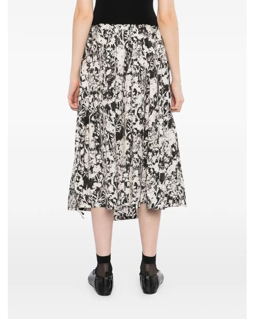 JNBY White Floral-Print Bandeau Skirt