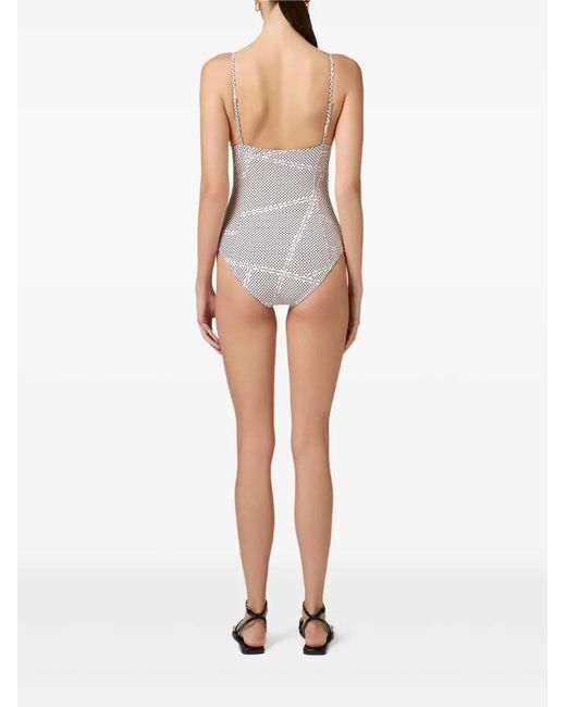Elisabetta Franchi White Polka-Dot Swimsuit