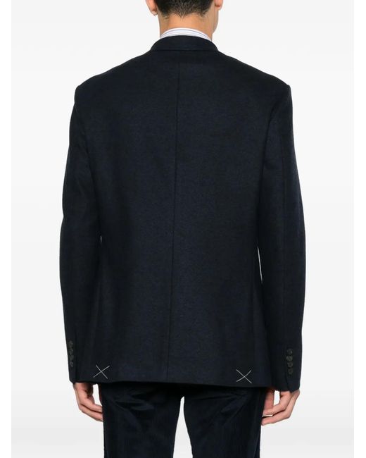 Etro Blue Peak-Lapels Single-Breasted Blazer for men