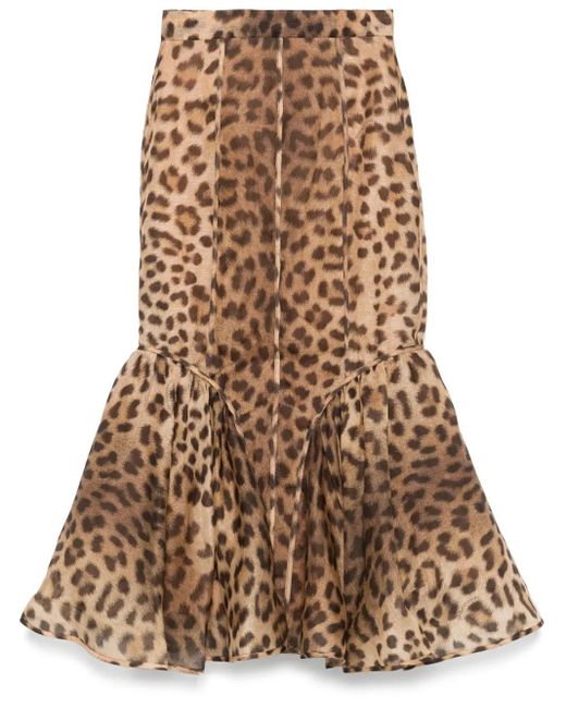 Zimmermann Crush マキシスカート Brown