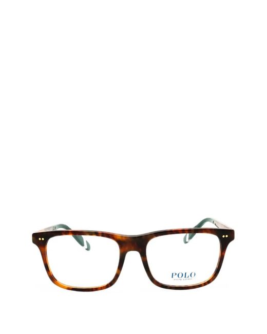 Polo Ralph Lauren Black Rectangle-Frame Glasses for men