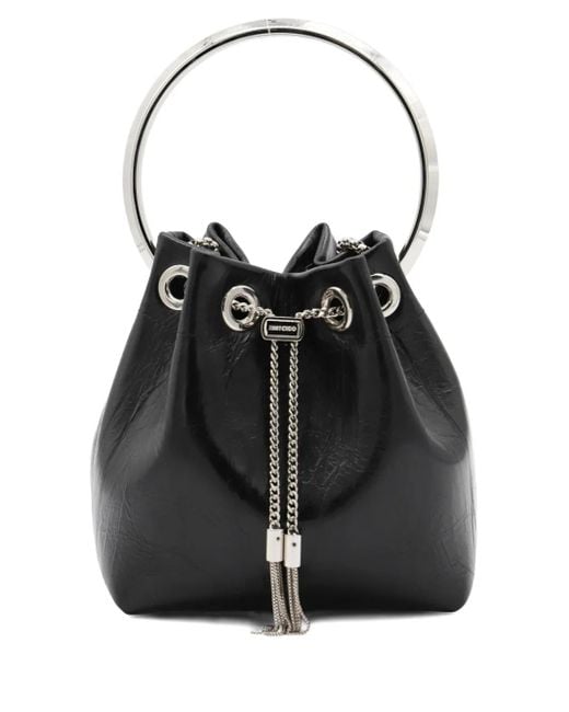 Jimmy Choo Black Bon Bon Tasche Mit Ring