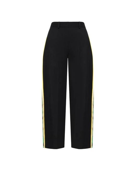 Loewe Black Pressed-Crease Wide-Leg Trousers