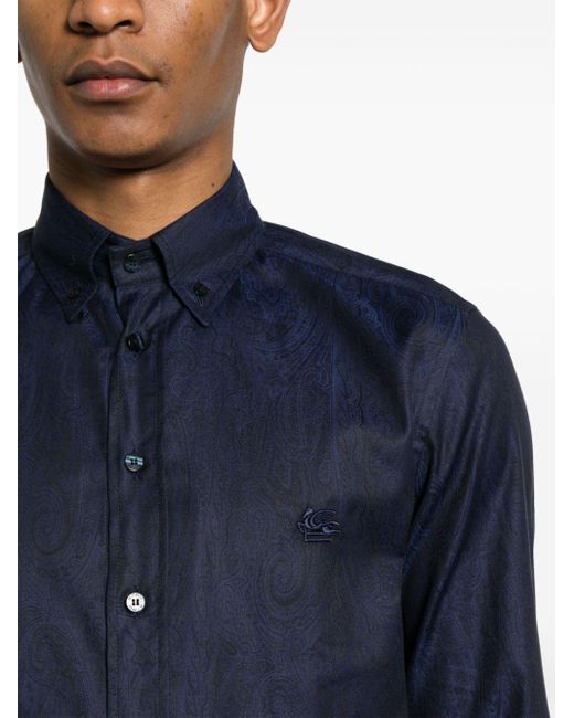 Etro Hemd mit Pegaso-Motiv in Blue für Herren